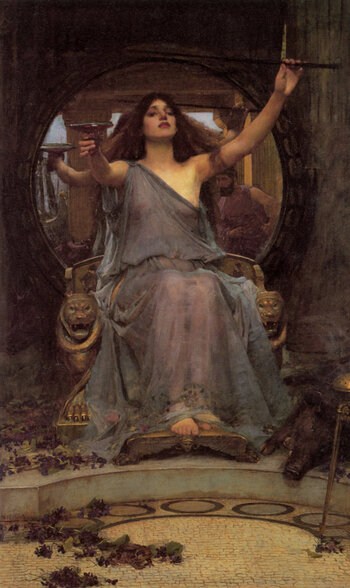 Circe Offering the Cup to Ulysses by John William Waterhouse, 1891